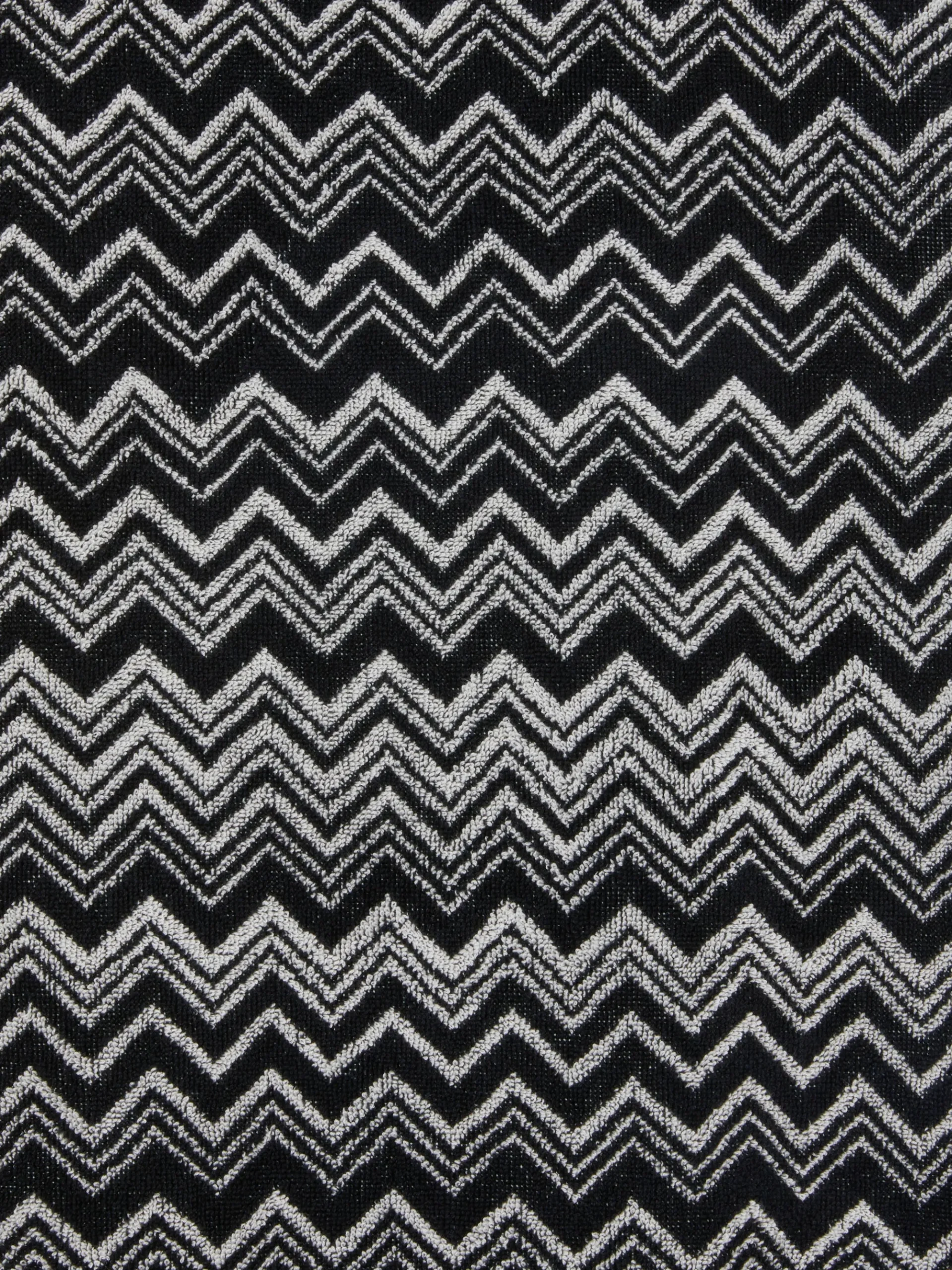 Keith chevron cotton terry bathrobe