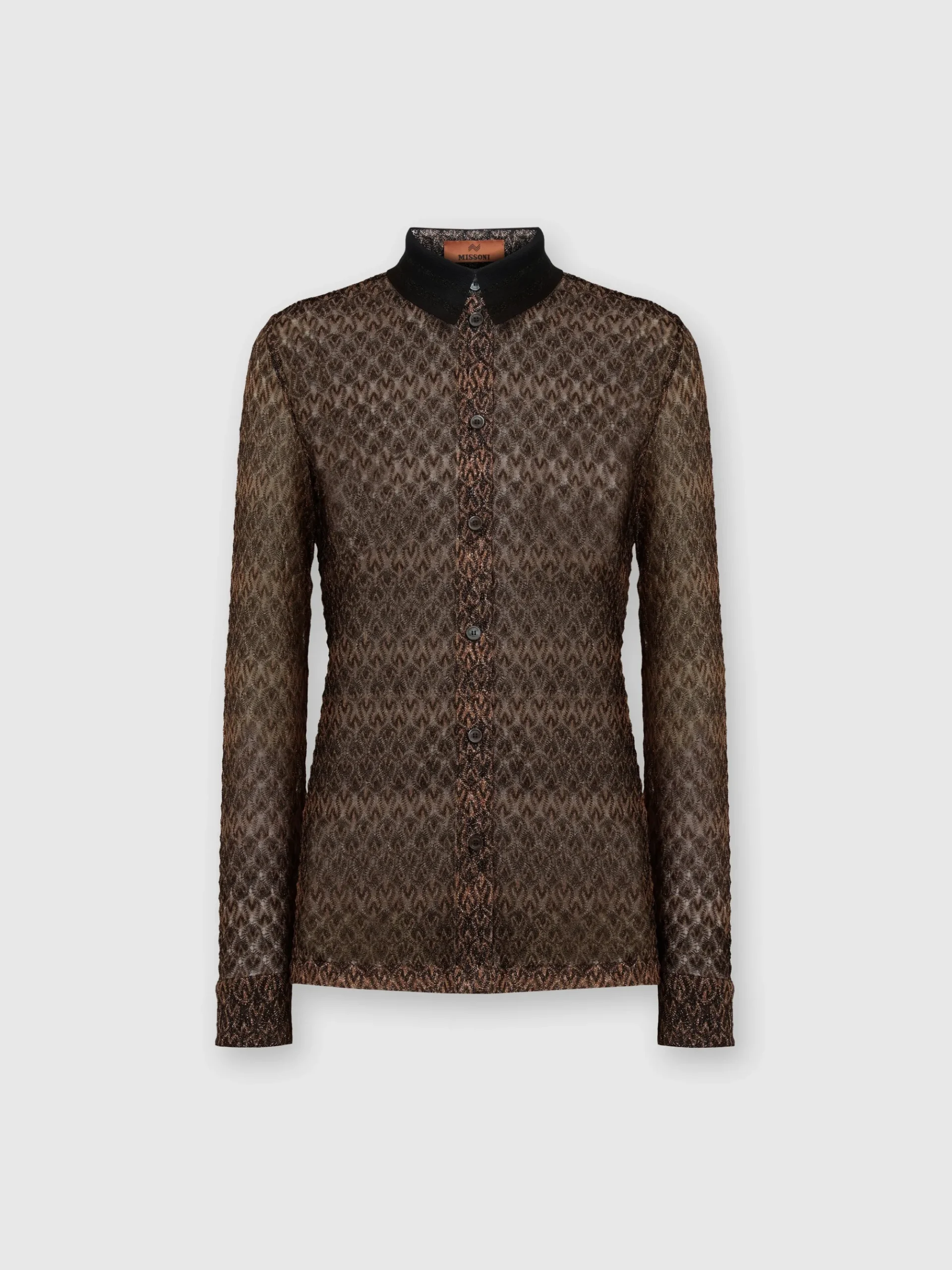 Lamé lace shirt