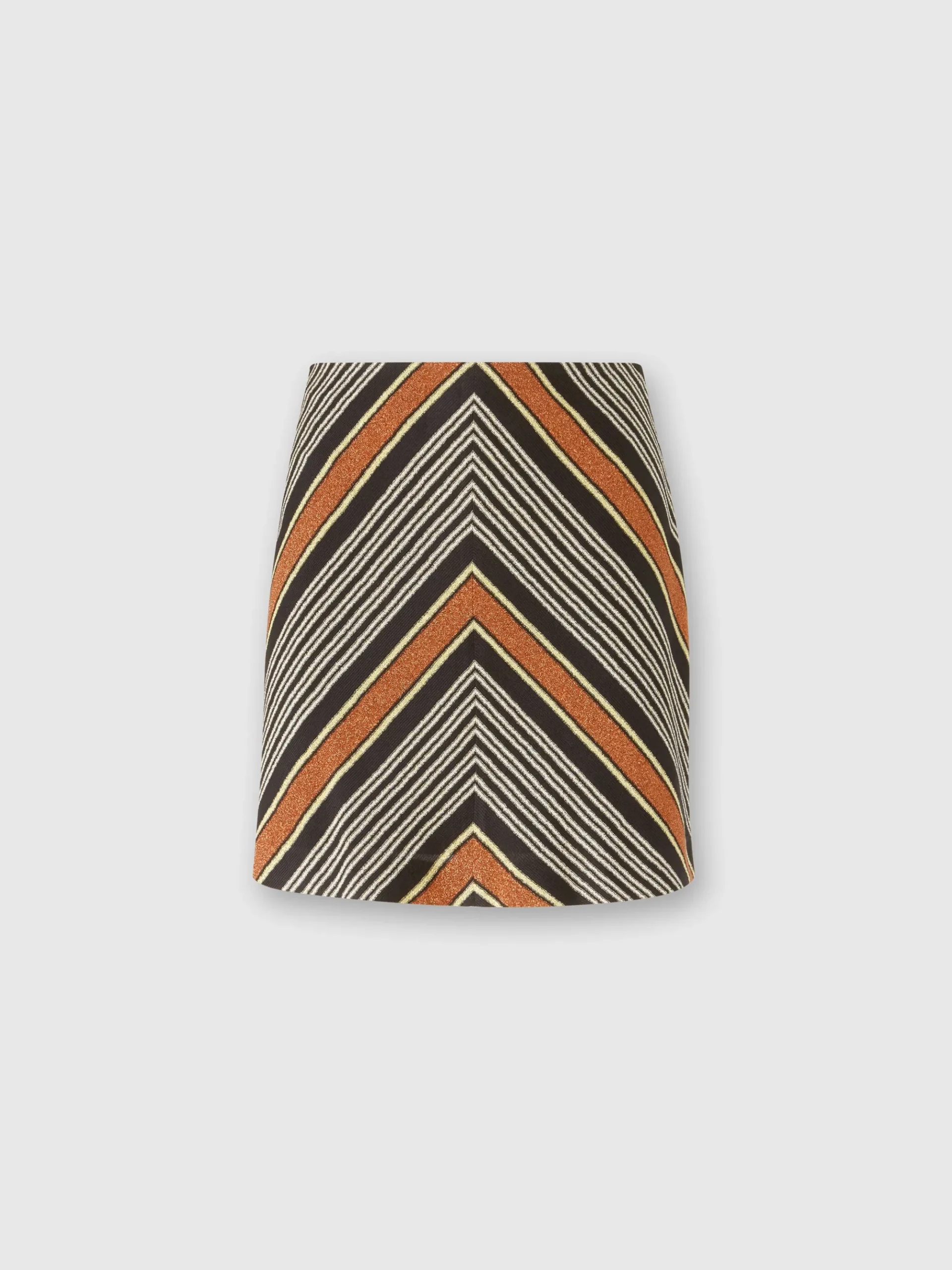 Lamé striped viscose miniskirt