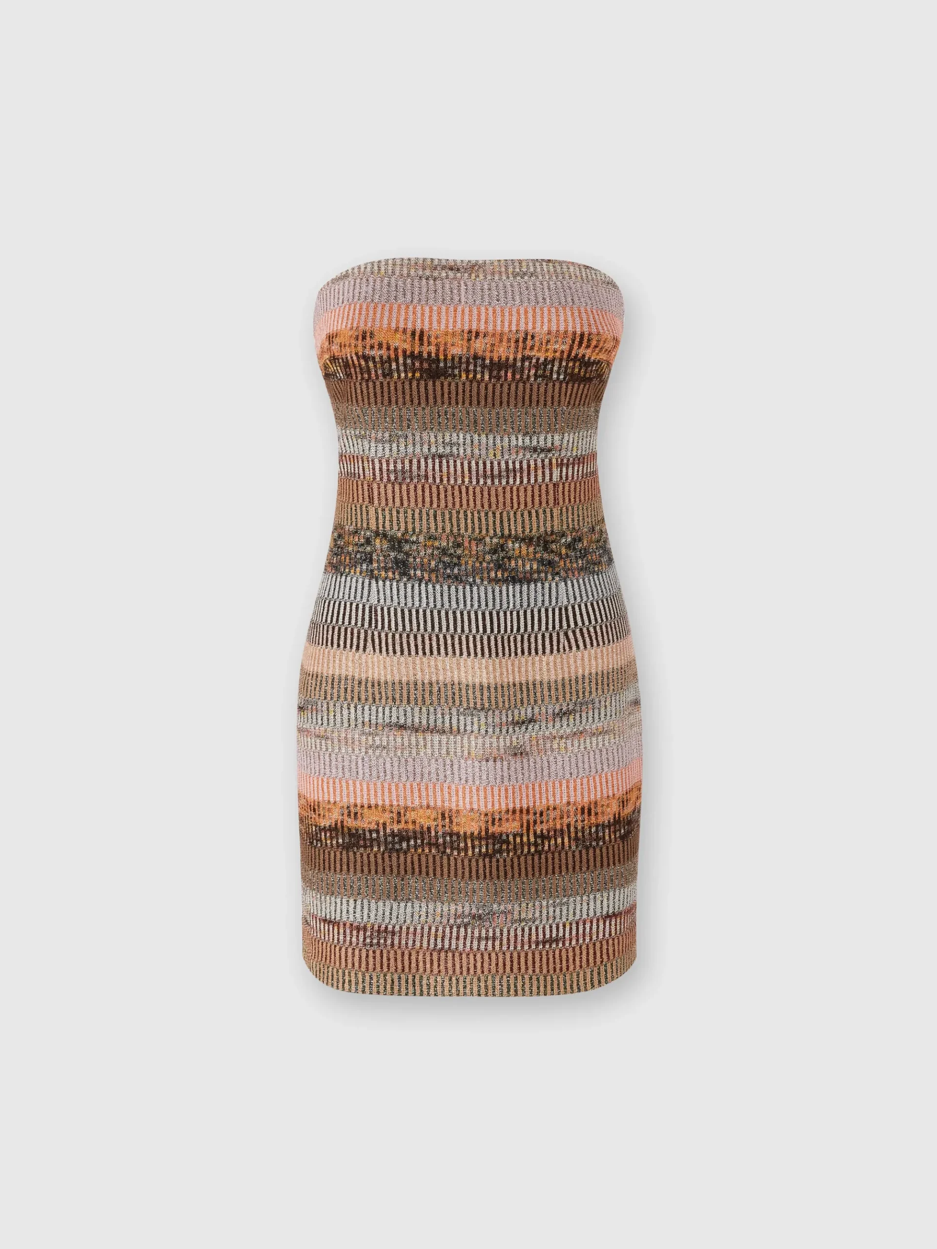 Lamé viscose bustier mini-dress