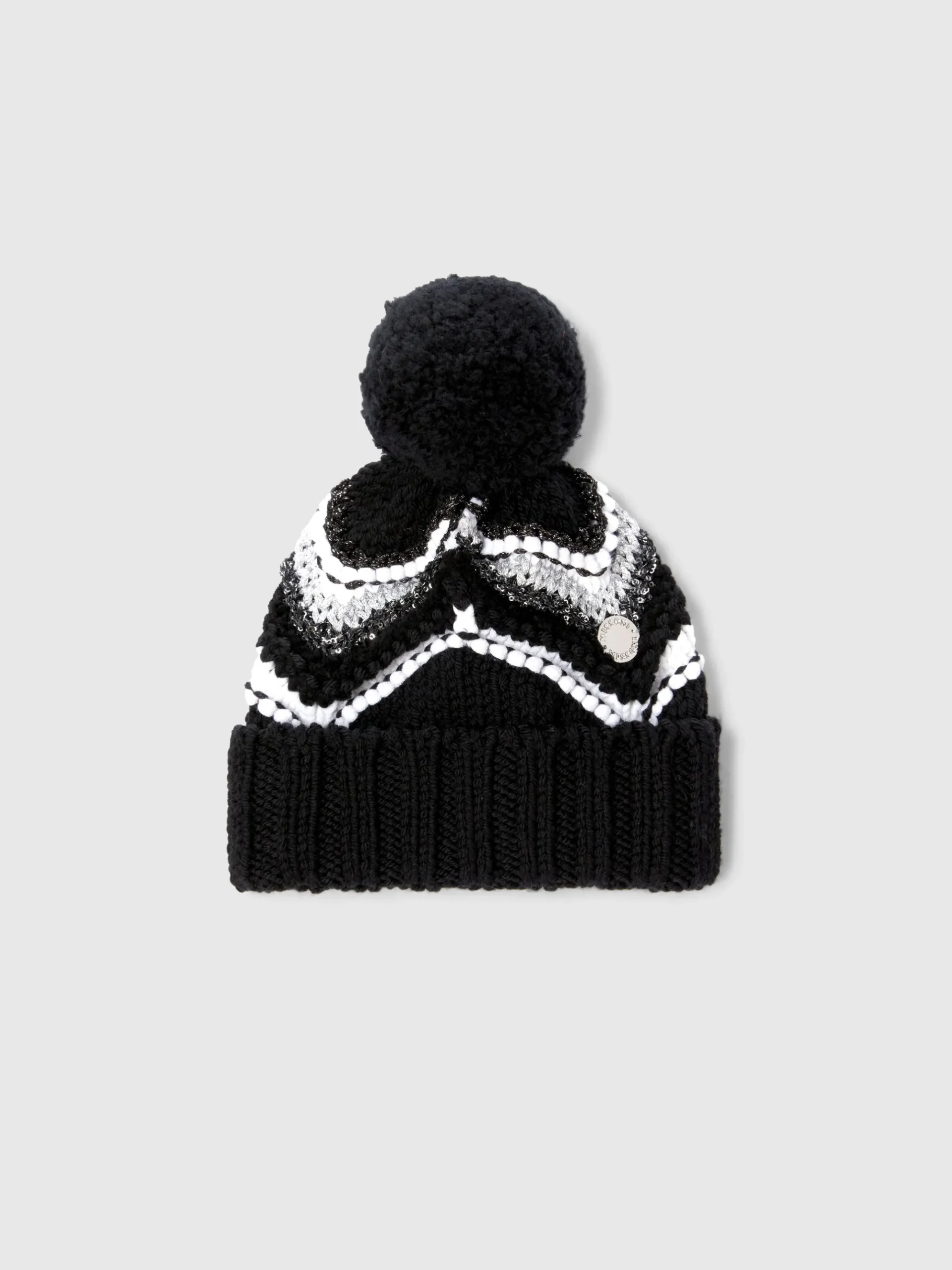 Lamé wool blend hat