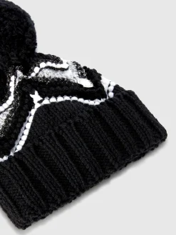 Lamé wool blend hat