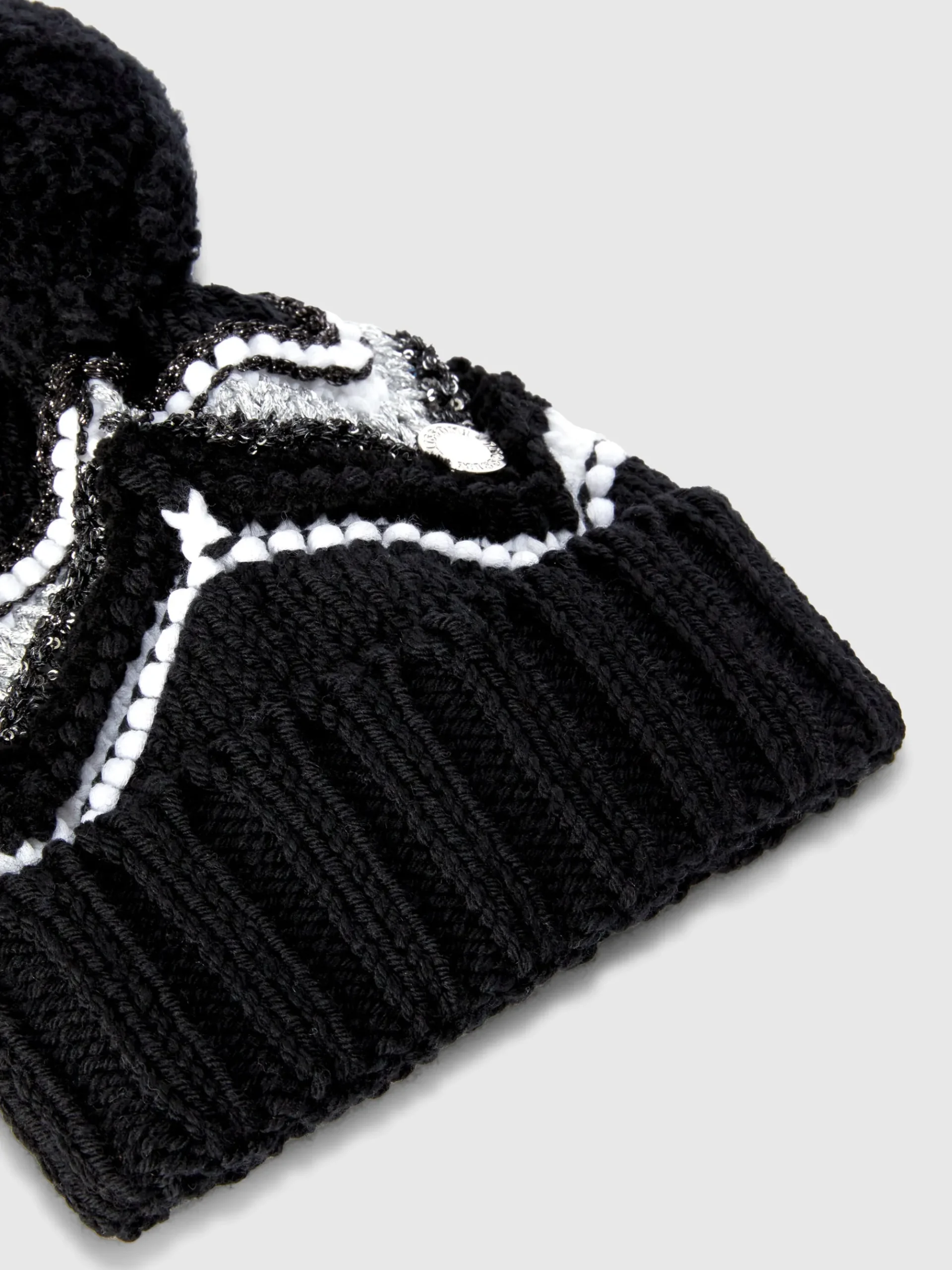 Lamé wool blend hat