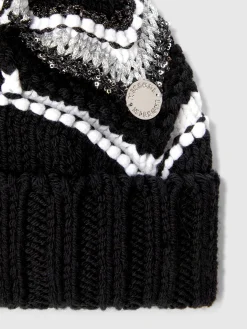 Lamé wool blend hat