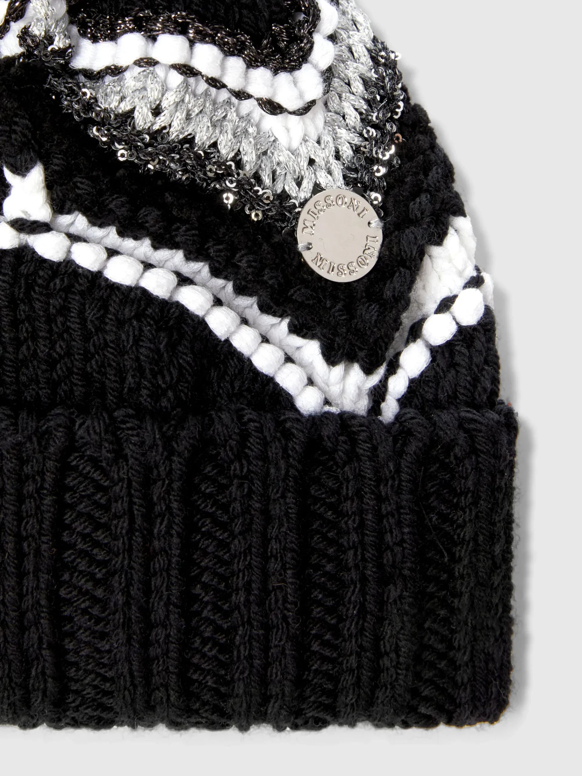 Lamé wool blend hat