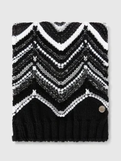 Lamé wool blend scarf
