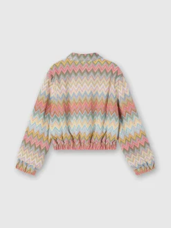 Lamé zig zag knit overshirt