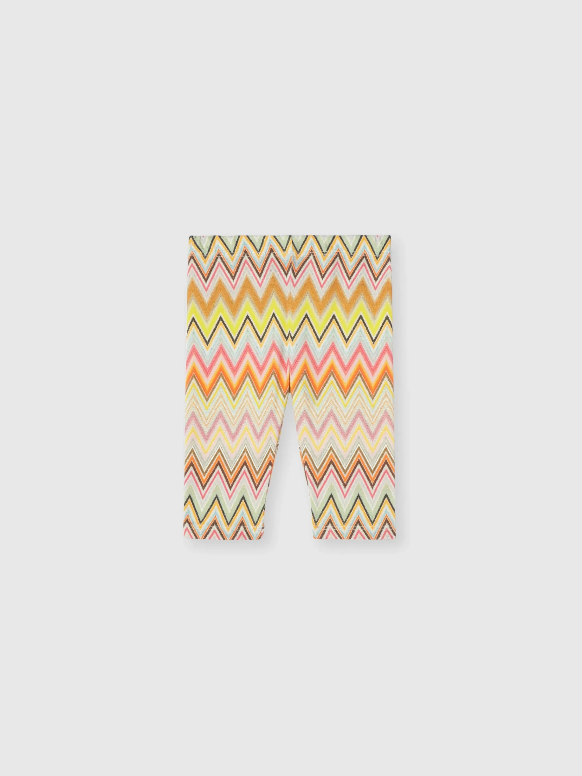 Leggings in zigzag stretch cotton