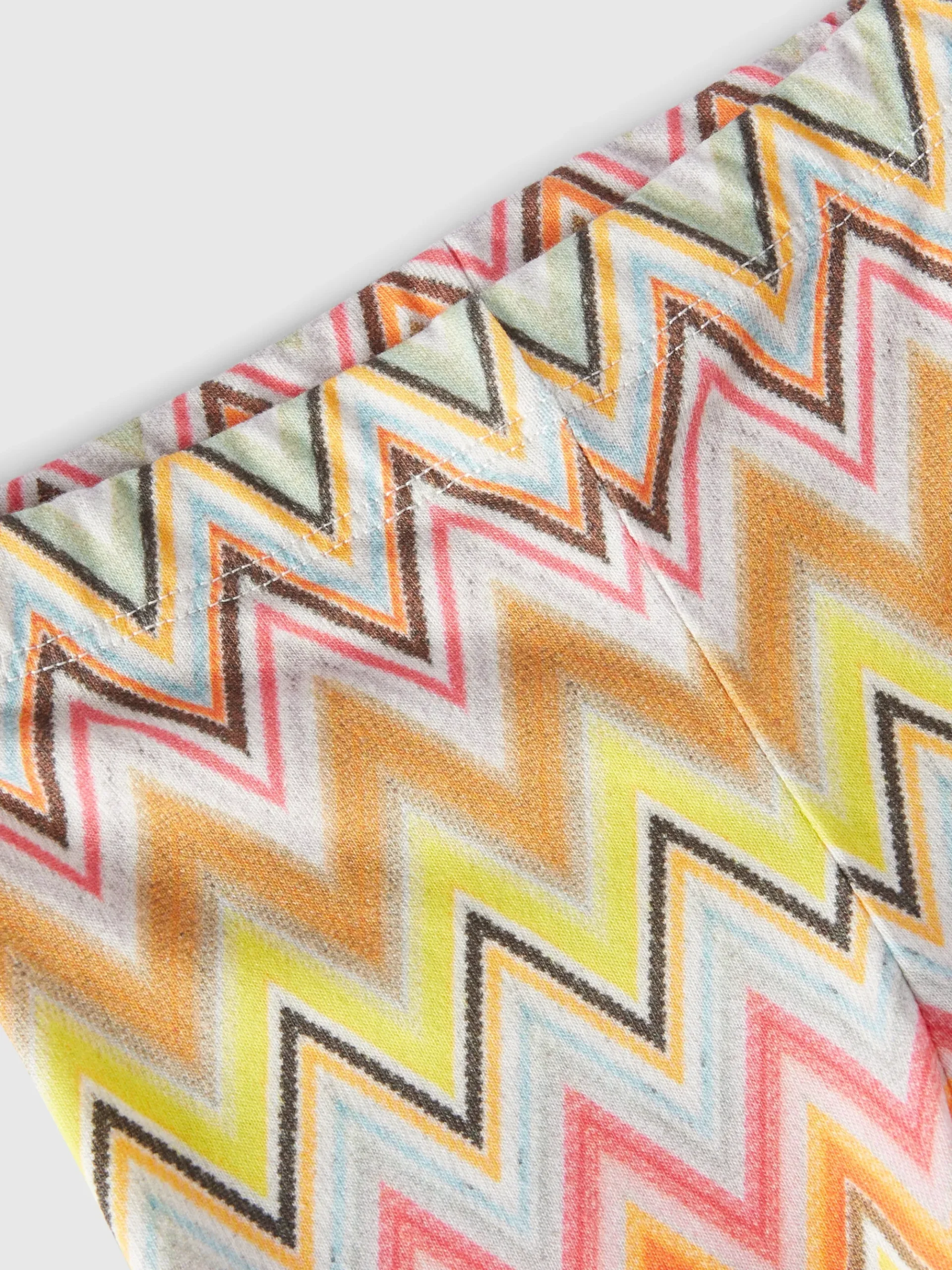 Leggings in zigzag stretch cotton