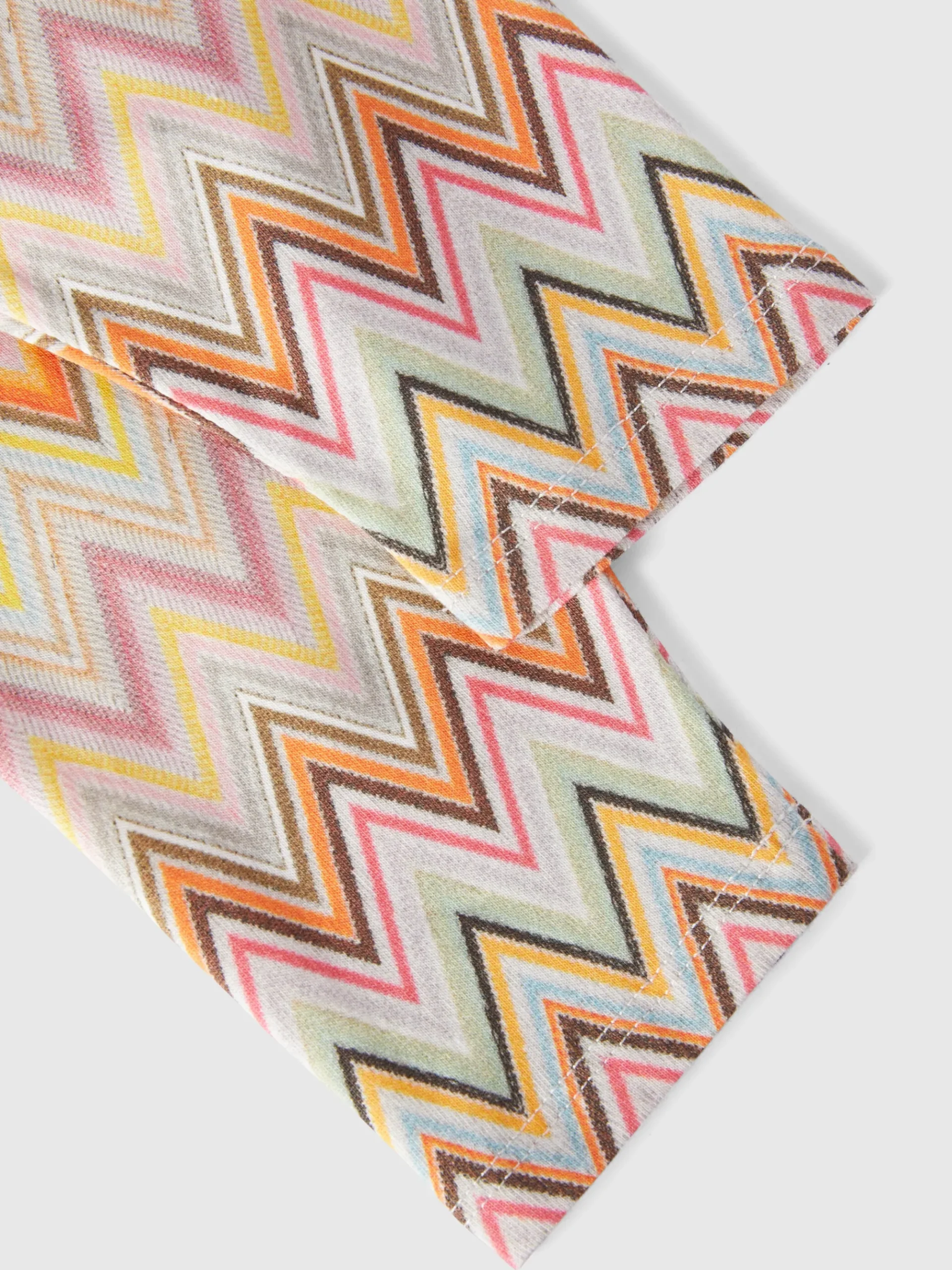 Leggings in zigzag stretch cotton