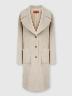 Long coat in alpaca blend