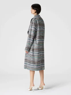 Long coat with sequin appliqué
