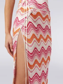 Long cover-up wrap-around skirt