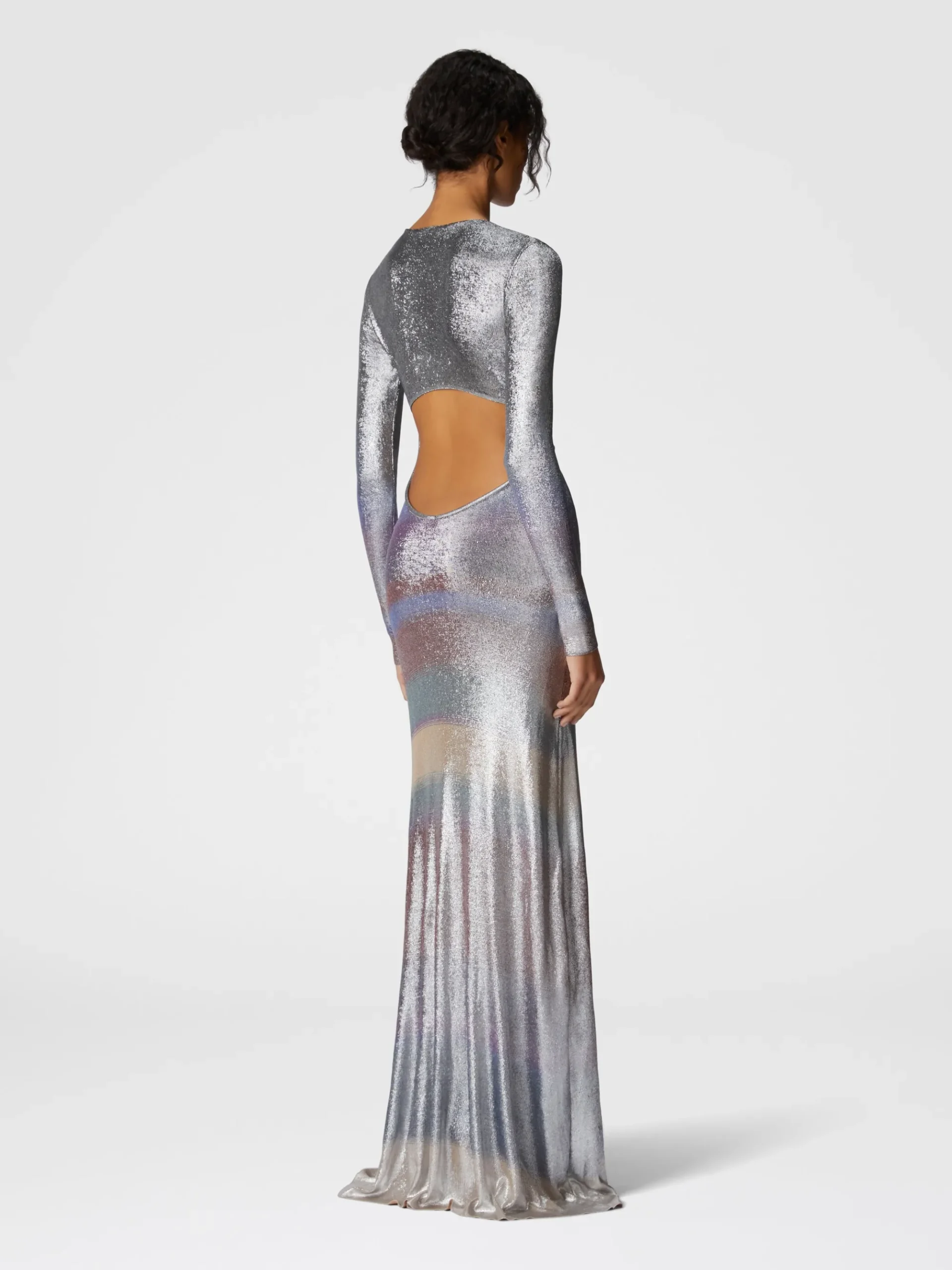 Long dress in slub viscose