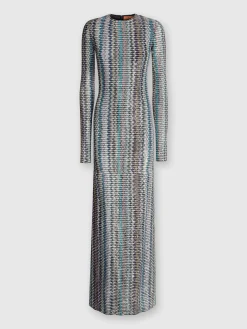 Long dress with sequins and cut-out detail