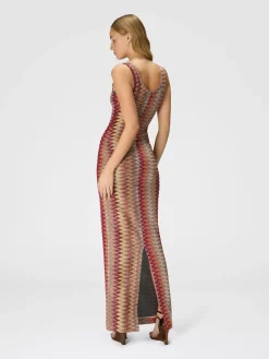 Long knitted lace tank dress