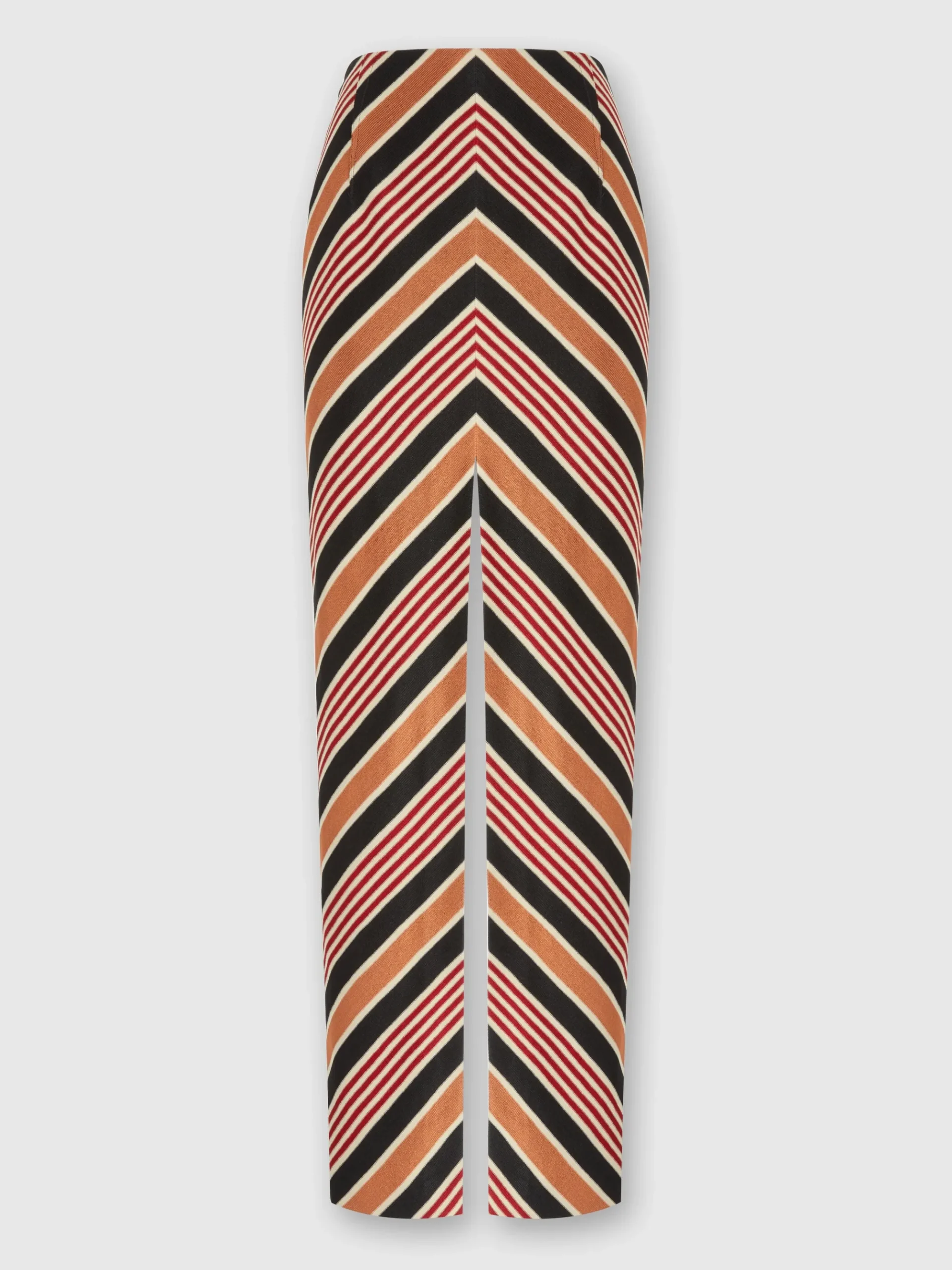 Long skirt with mazxi-slit in cotton and viscose