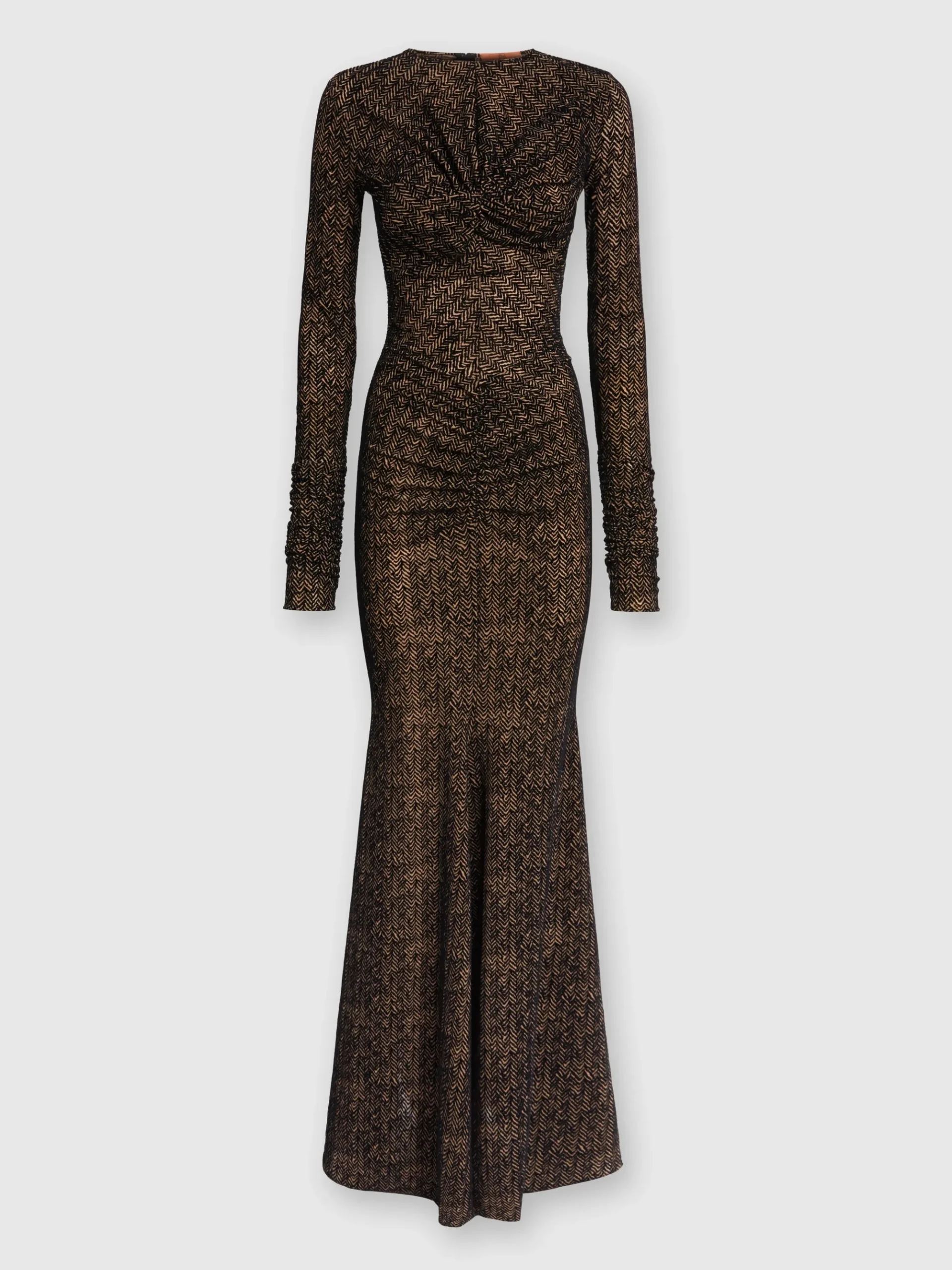 Long tulle dress with gathers