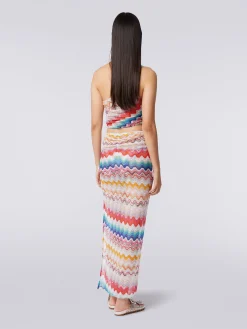 Long wrap-around wave motif skirt