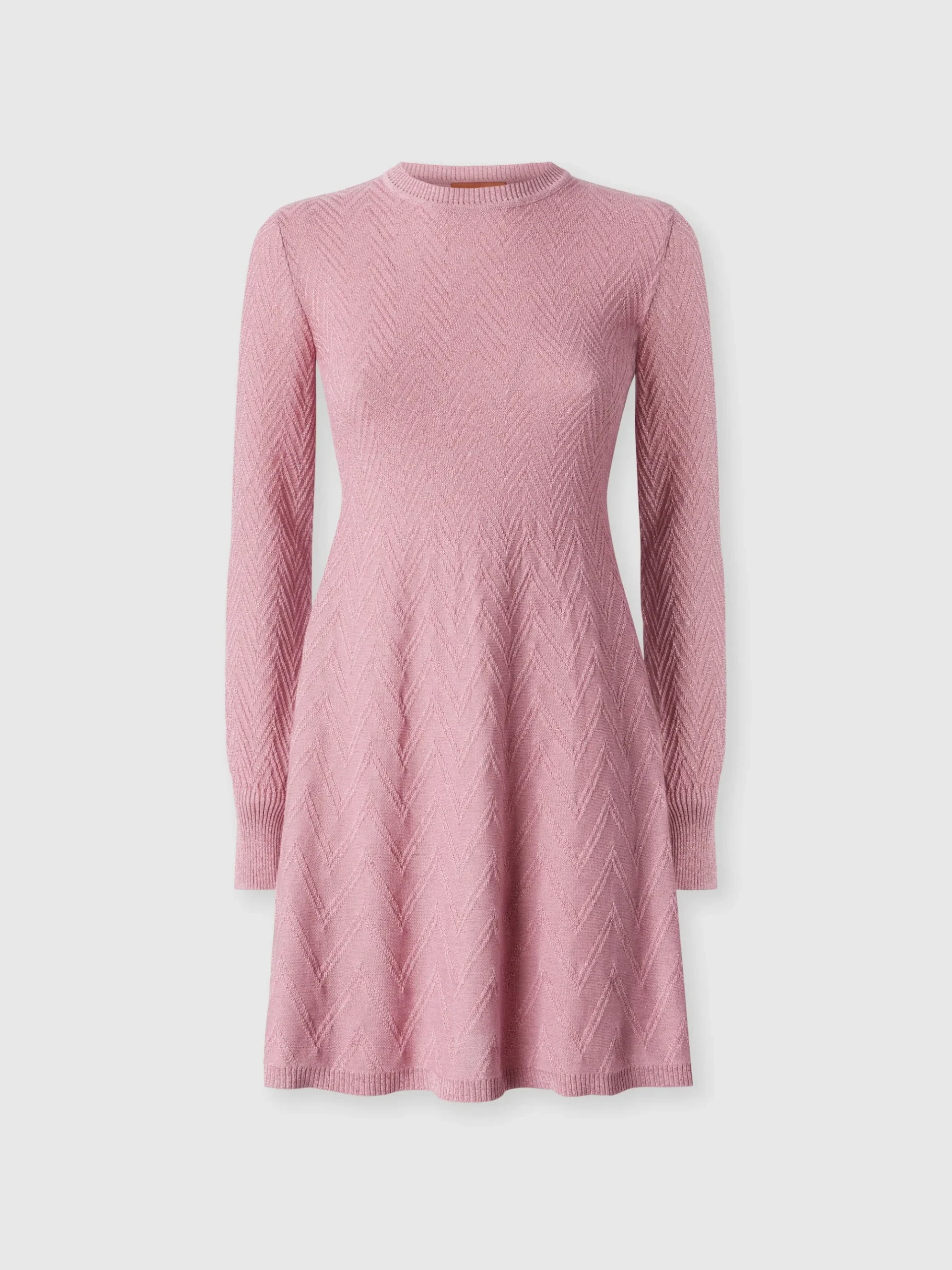Long-sleeved A-line mini dress