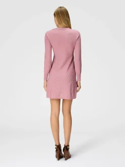 Long-sleeved A-line mini dress