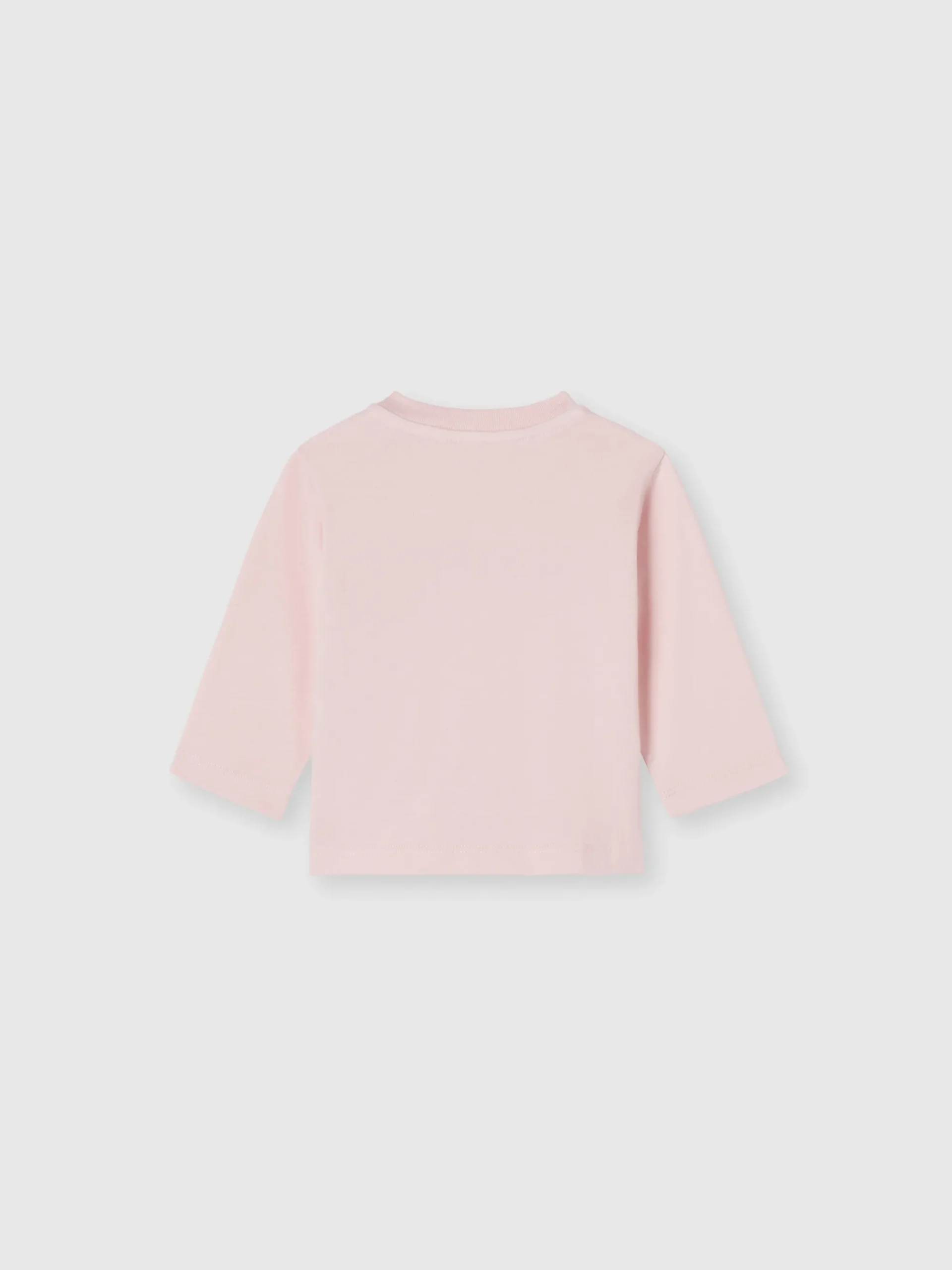 Long-sleeved cotton crewneck T-shirt with logo