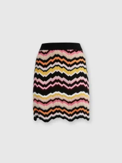 Mini skirt with zigzag Greek motif