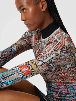 Mini-dress with Venezia jacquard motif