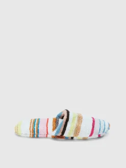 Moonshadow cotton terry slippers with lurex