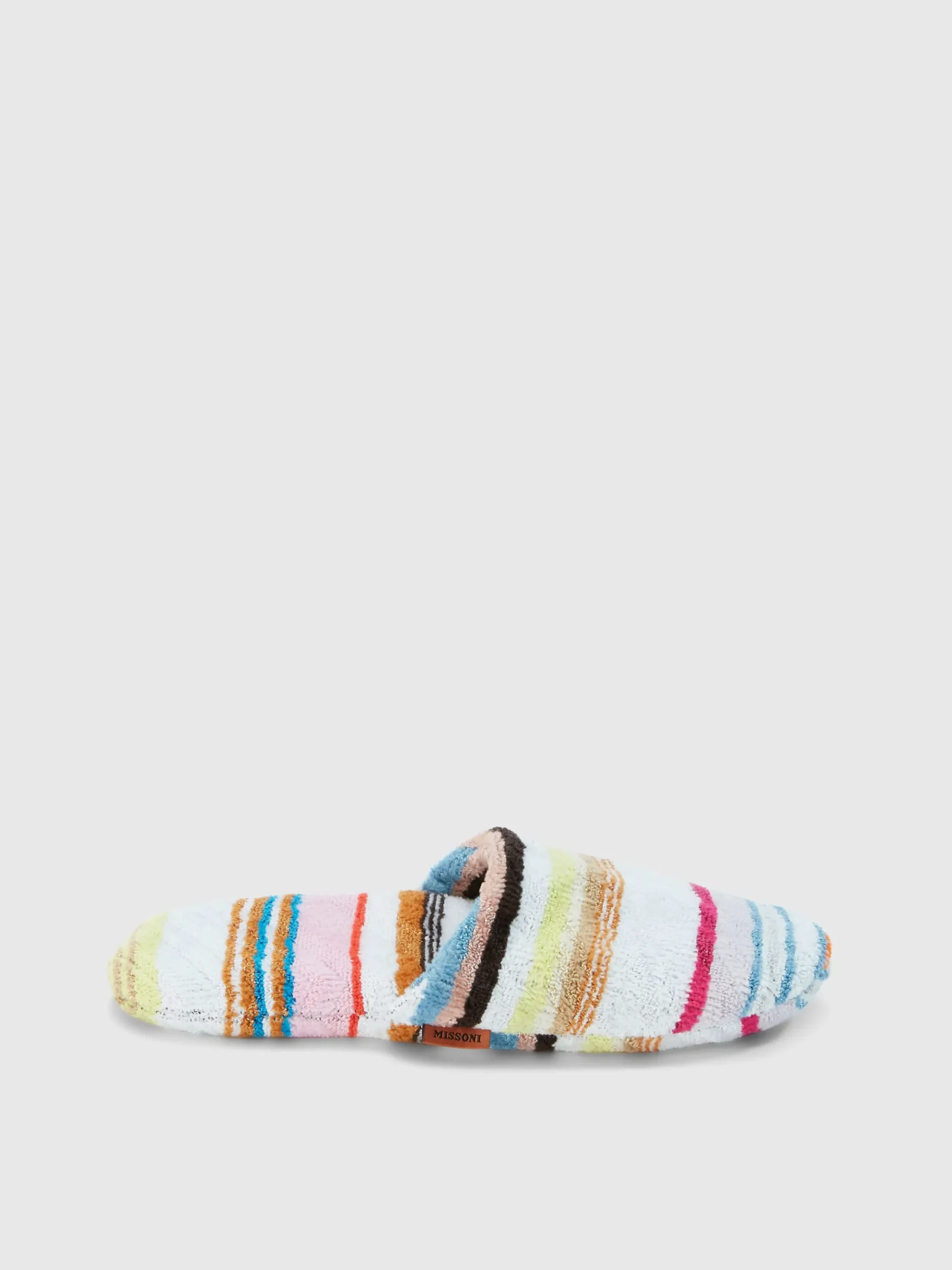 Moonshadow cotton terry slippers with lurex