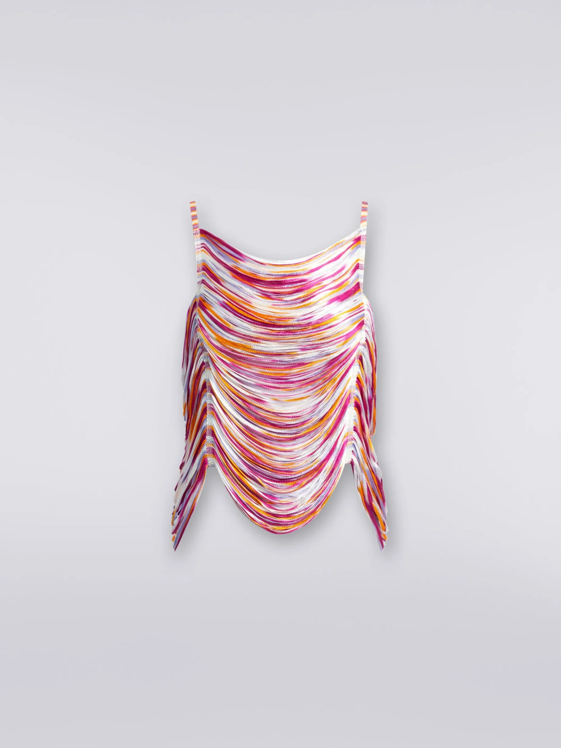 Multi-strand slub viscose top