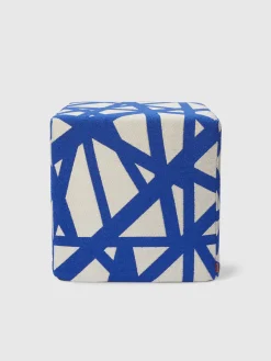 Nastri, cubic bouclé outdoor pouffe, 40x40x40 cm