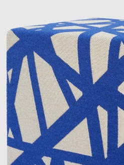 Nastri, cubic bouclé outdoor pouffe, 40x40x40 cm