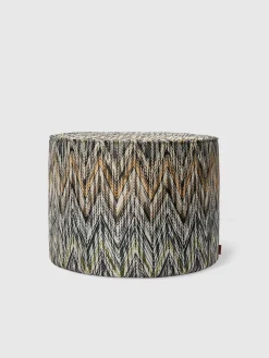 NY cylindrical pouffe 40x30 cm with chevron pattern