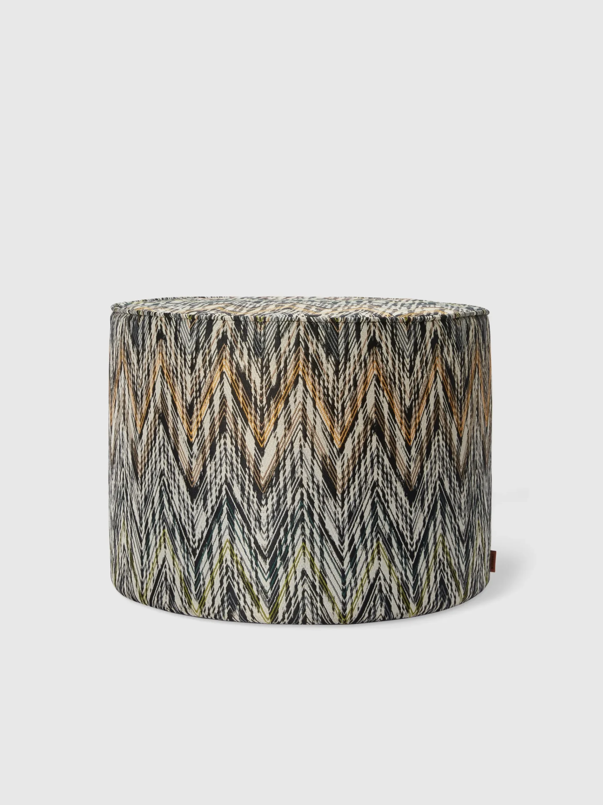 NY cylindrical pouffe 40x30 cm with chevron pattern