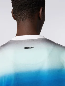 Oversized T-shirt in cotton with dégradé print
