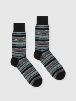 Patterned cotton blend socks