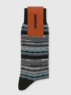 Patterned cotton blend socks
