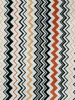 2-piece Bernard bath towel set in chevron cotton terry