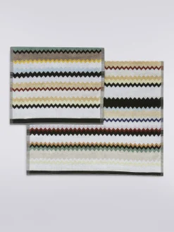 2-piece Curt bath towel set in chevron cotton terry