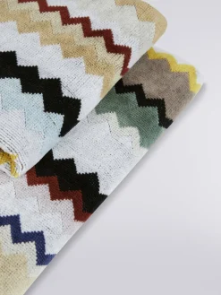 2-piece Curt bath towel set in chevron cotton terry