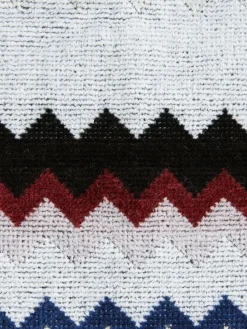 2-piece Curt bath towel set in chevron cotton terry