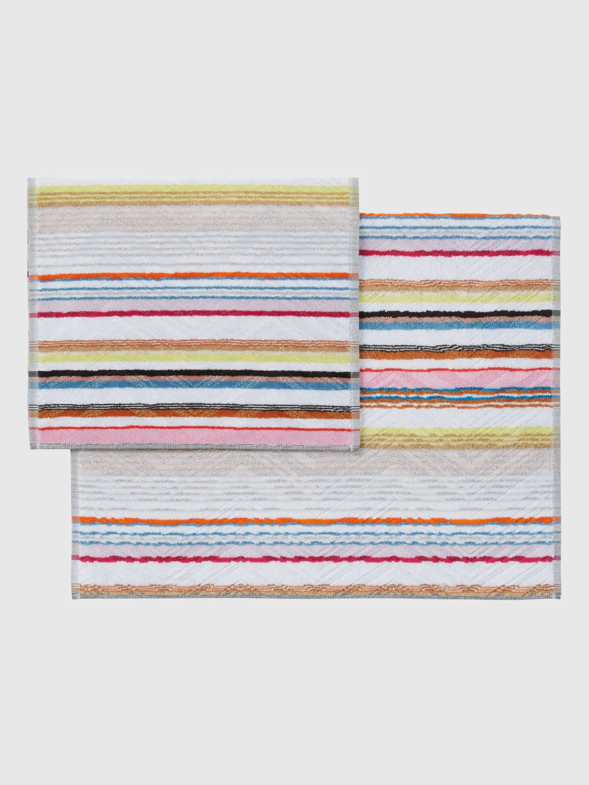 2-piece Moonshadow bath towel set in cotton terry with lurex