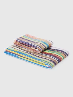 2-piece set of Melody bath towels in slub cotton terry