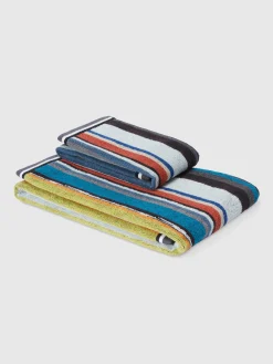 2-piece Wooden bath towel set in cotton terry