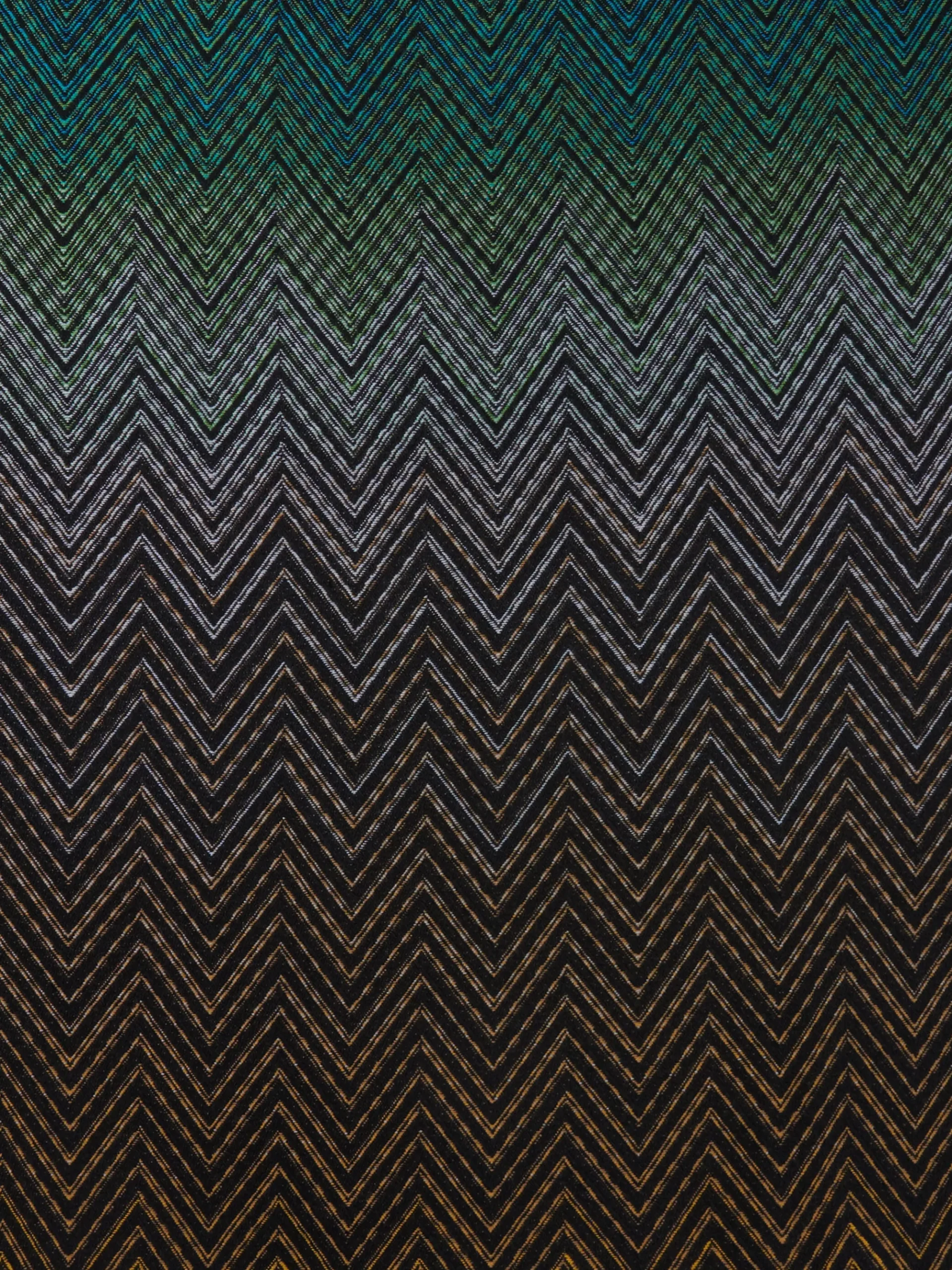 Plaid blanket 135x195 cm chevron wool blend with fringes