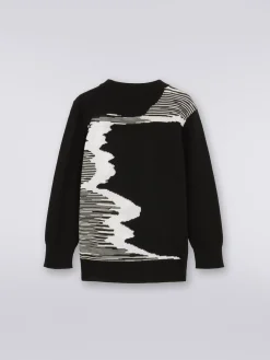 Pure virgin wool crew-neck sweater