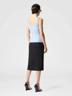 Ribbed tank top with sequins