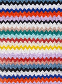 Riverbero 2-piece bath towel set in cotton terry with zigzag pattern