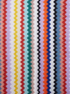 Riverbero 5-piece bath towel set in cotton terry with zigzag pattern